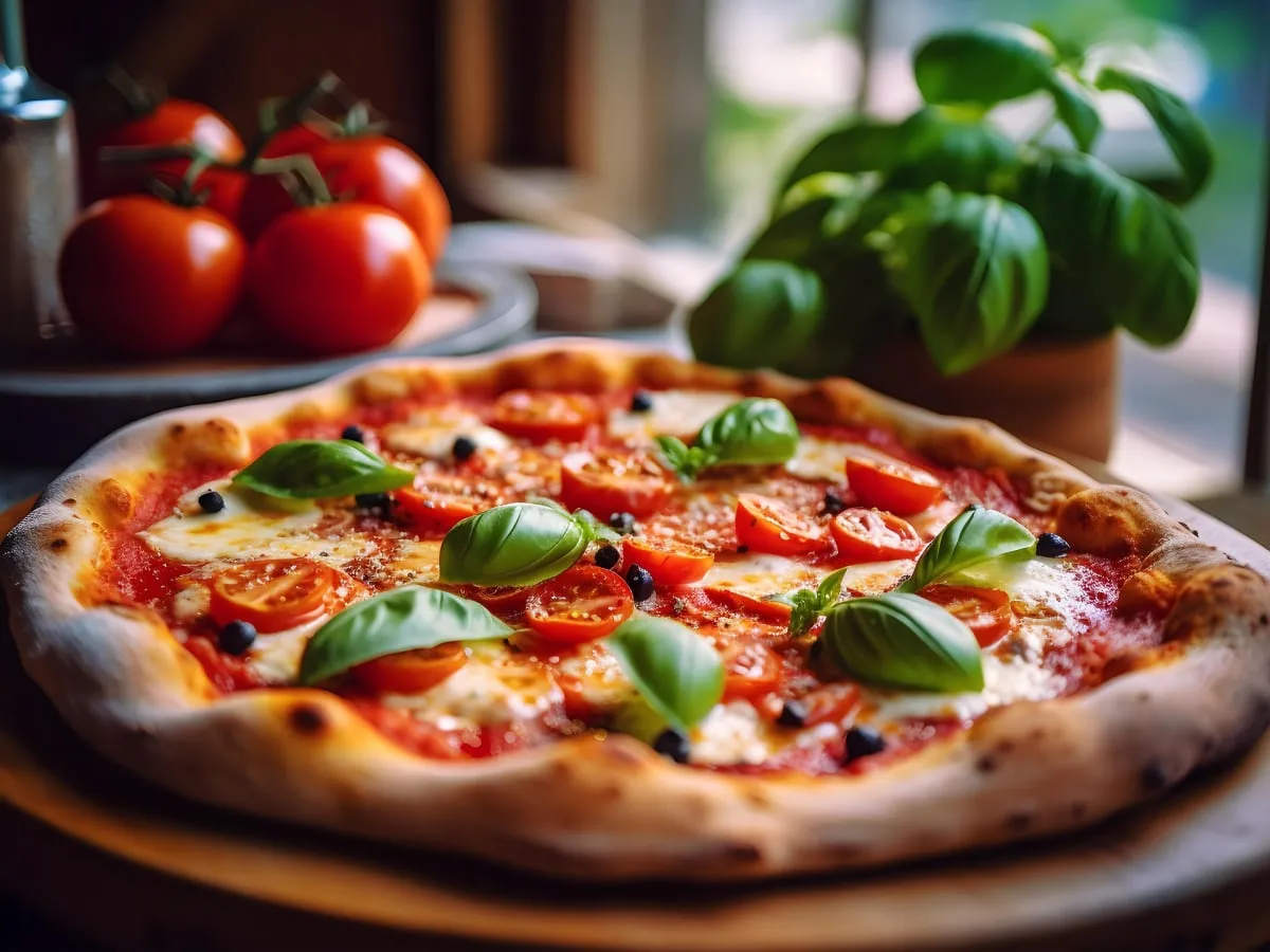 Classic Margherita pizza